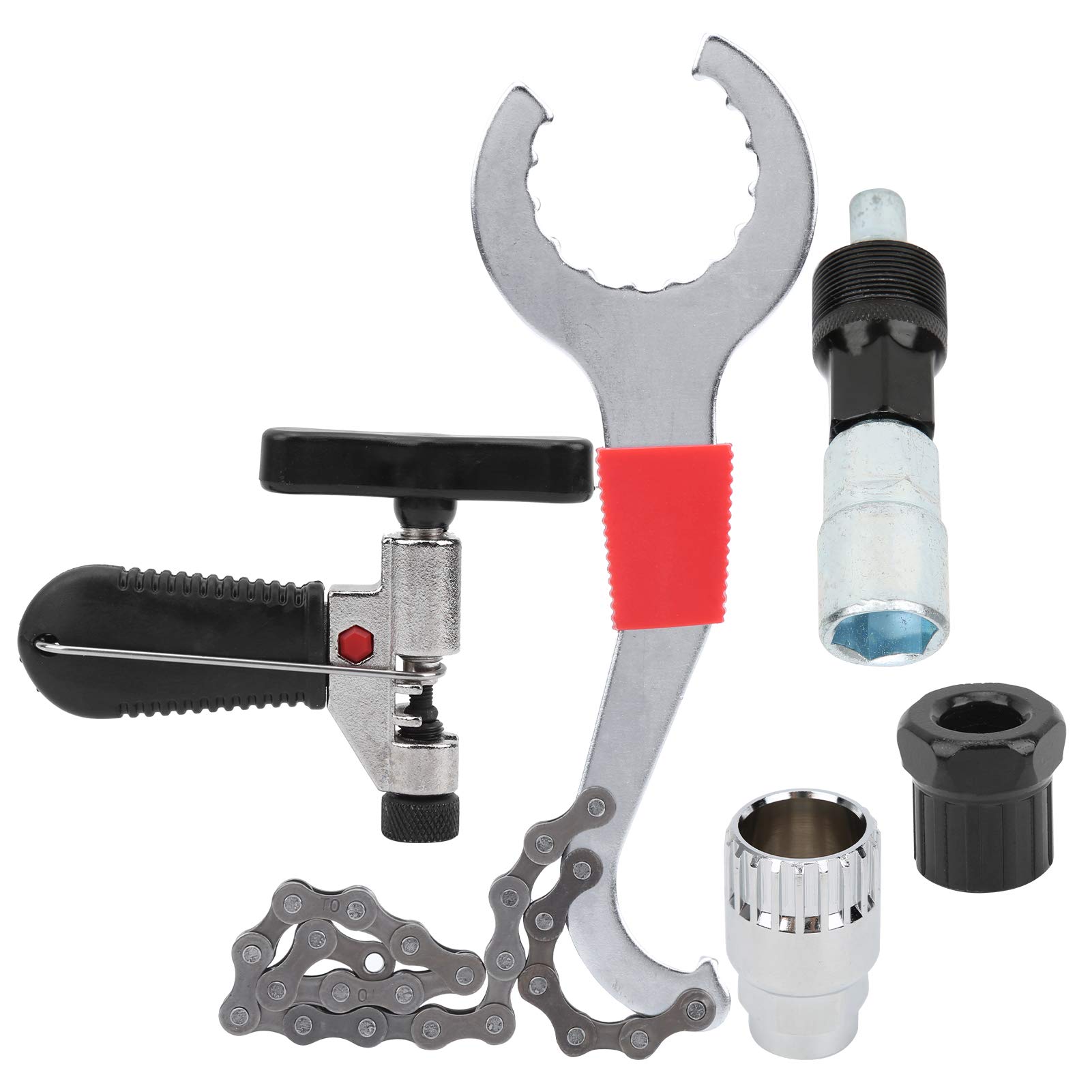 Keenso 5-Piece Professional Bicycle Repair Tool Kit - Multifunction Bike Maintenance Tools with Puncture Repair Kit for Road & Mountain Bikes | Perfect for On-the-Go Repairs & Home Bike Maintenance