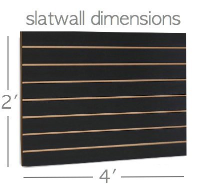 Black Slatwall Panels Organizer Kit - 2 Pack 24