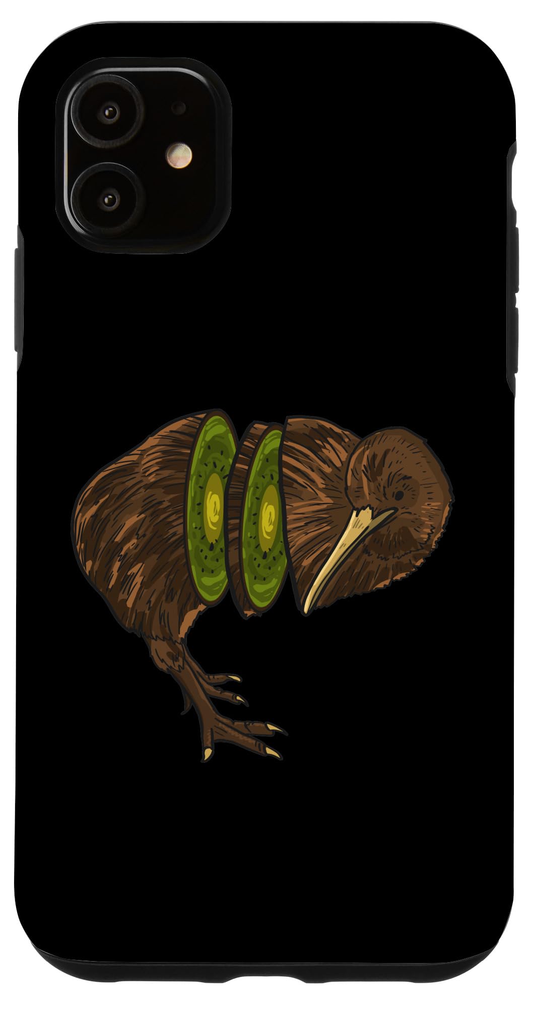 iPhone 11 Case - Kiwi Bird Funny Fruit Animal Design - Humorous Pun Gift for Joke Lovers - Perfect for Daily Use, Gifts & Special Occasions