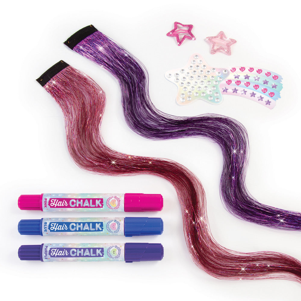 3C4G Imagination Land Glitter Locks Hair Accessory Kit - 8pcs Colorful Hair Clips for Girls, Kids & Teens - Perfect for Parties, School, Cosplay & Daily Styling