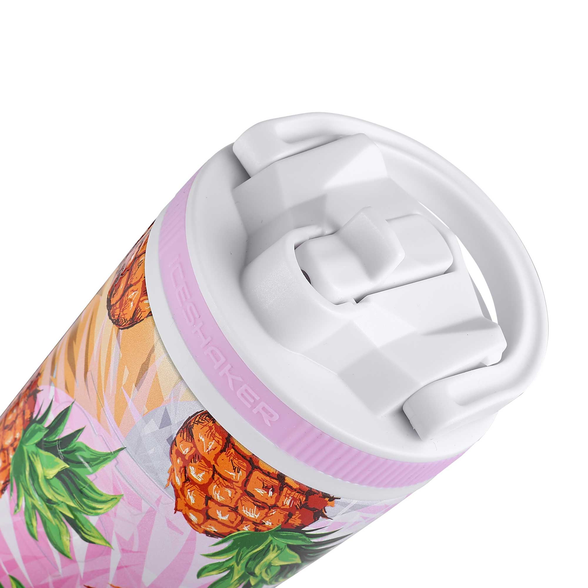 26oz Insulated Sports Water Bottle with Straw - BPA Free, Leak Proof, Pineapple Design - Perfect for Gym, Hiking & Outdoor Activities