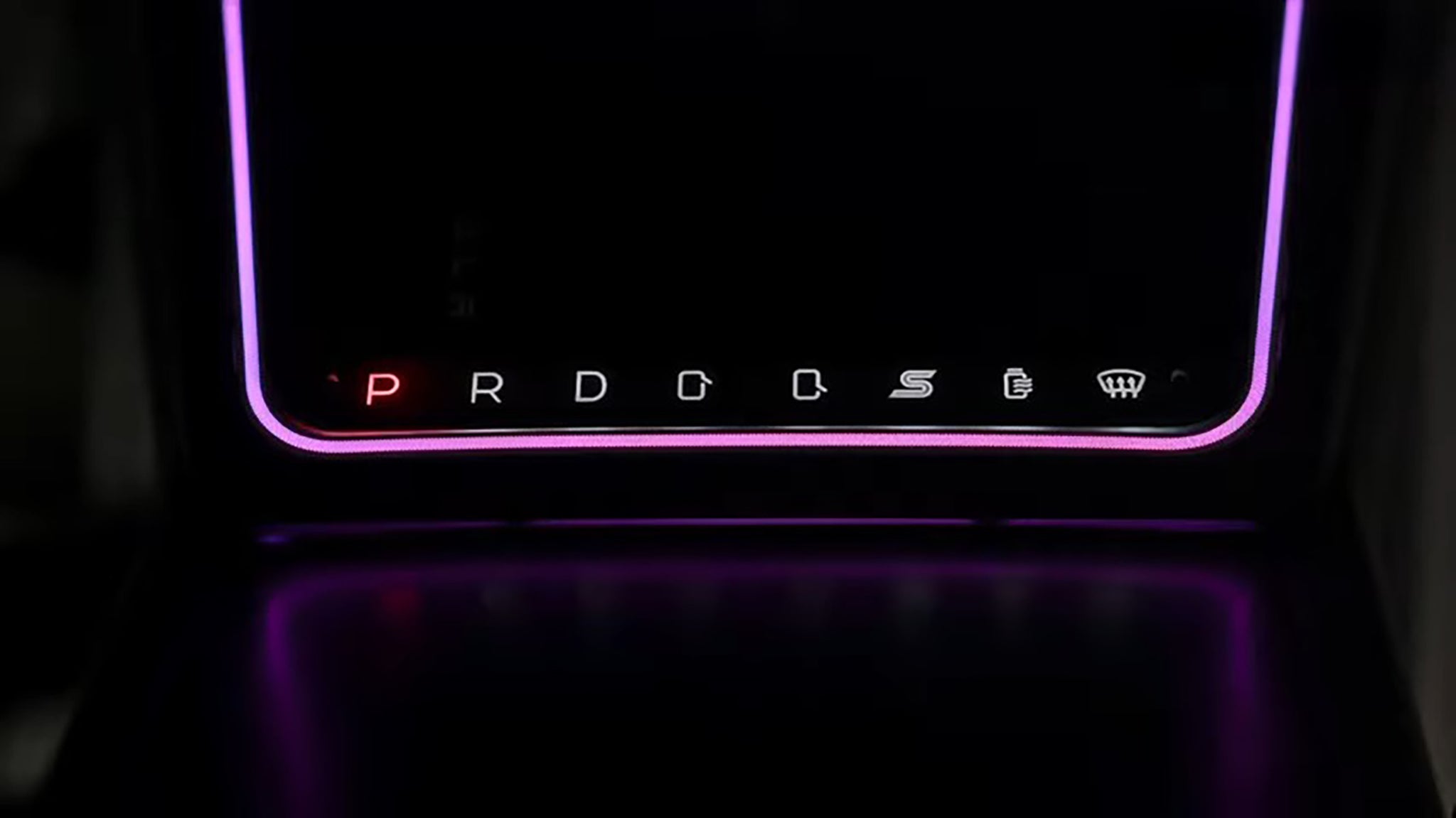 2024 Tesla Model 3 Highland Center Console Upgrade - Premium Gear Selector with Ambient LED Lighting & Smart Shortcut Buttons | Enhanced Interior for Modern Driving Experience