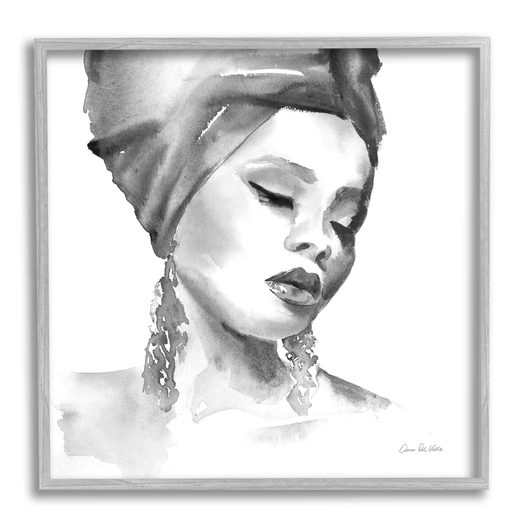 Stupell Industries Aimee Del Valle Watercolor Portrait Painting - 12