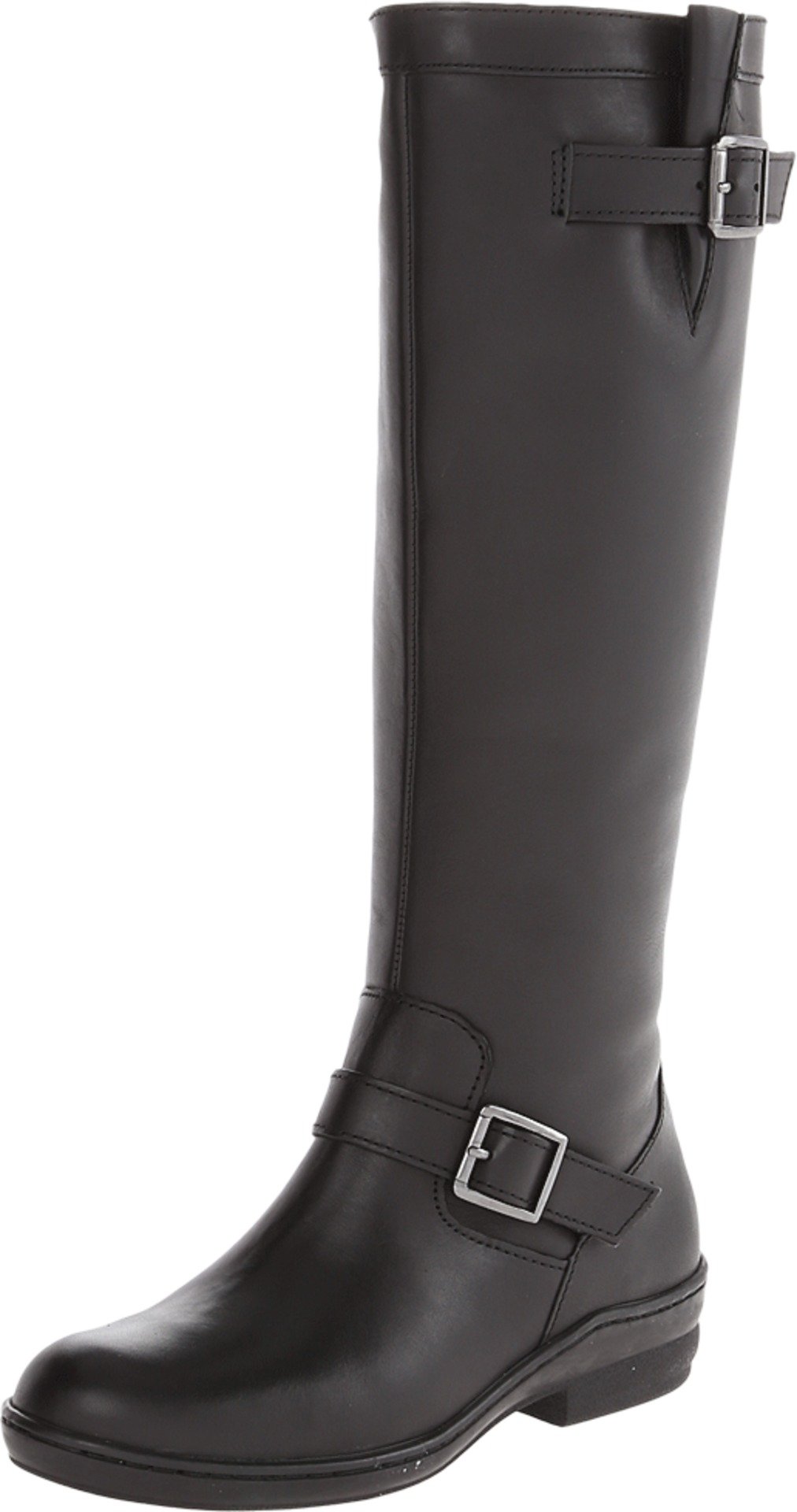David Tate Della Tall Boots for Women - Black Leather Knee High Boots with Block Heel | Perfect for Fall, Winter & Office Wear
