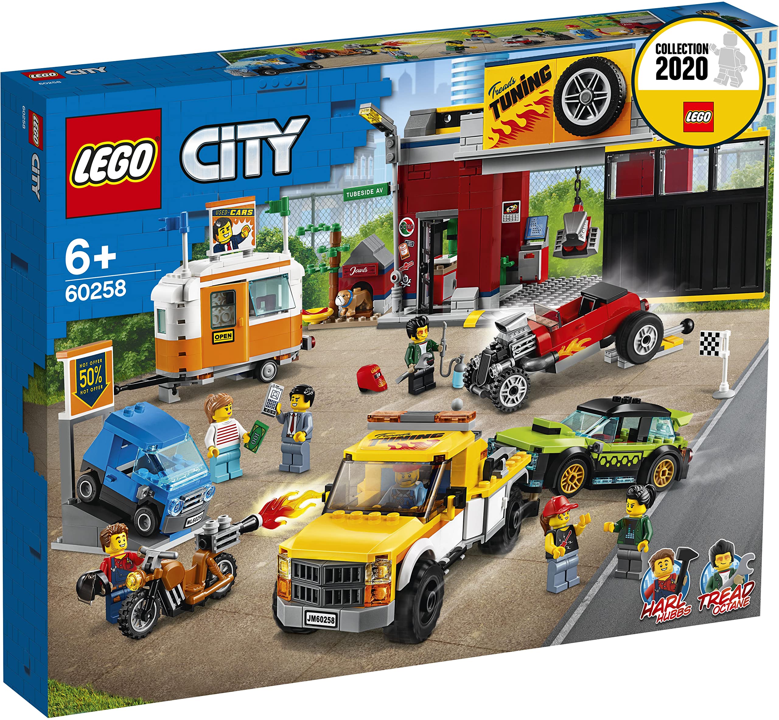 LEGO 60258 City Nitro Wheels Tuning Workshop Toy Car Building Set for Kids - Creative Play & STEM Learning for Boys & Girls Ages 6+ | Perfect for Birthday Gifts & Car Lovers