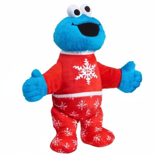 Sesame Street Holiday 15-inch Large Plush Cookie Monster Stuffed Animal Toy - Super Soft Cuddly Plush for Kids Ages 18+ Months - Perfect Gift for Christmas, Birthday & Playtime by Just Play