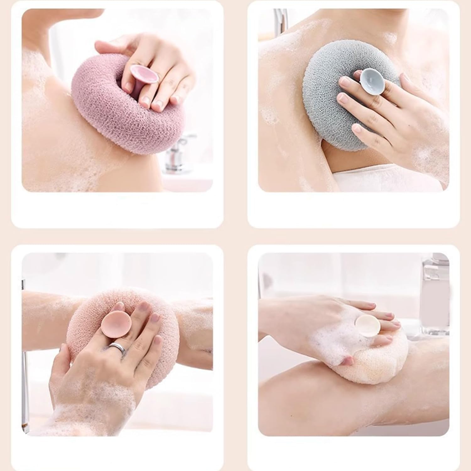 Exfoliating Body Scrubber for Shower & Bath - Premium Loofah Sponge with Gentle Exfoliation - Soft Bath Sponge for Women & Men - Skin Cleansing & Dead Skin Removal - Ideal for Daily Shower & Spa Use (Multicolor, Pack of 1)