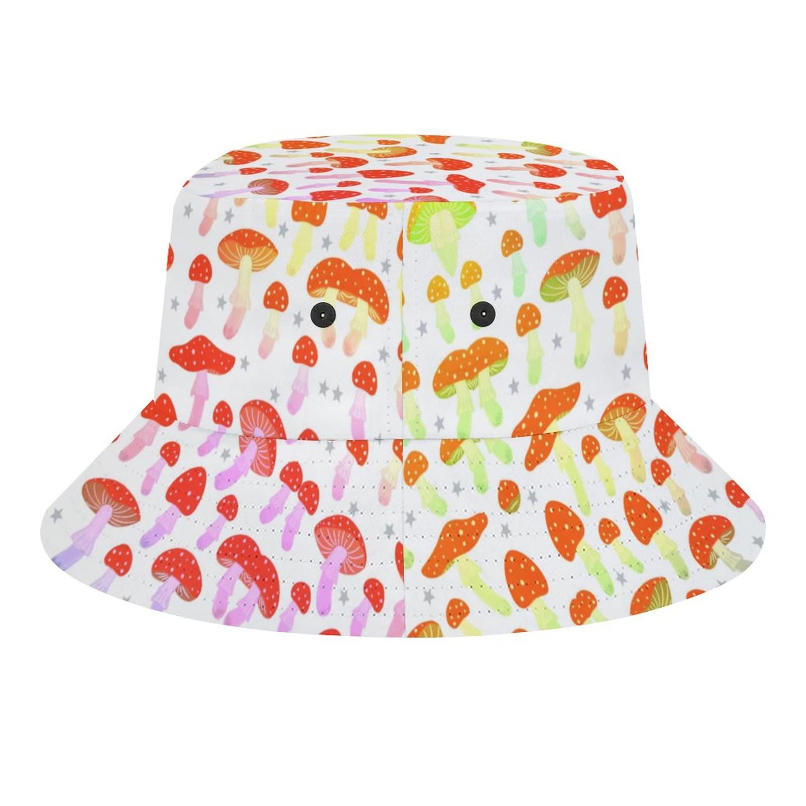 Stylish Unisex Mushroom Bucket Hat - Foldable Summer Sun Hat for Women & Men - Perfect for Beach, Travel, Fishing & Outdoor Activities