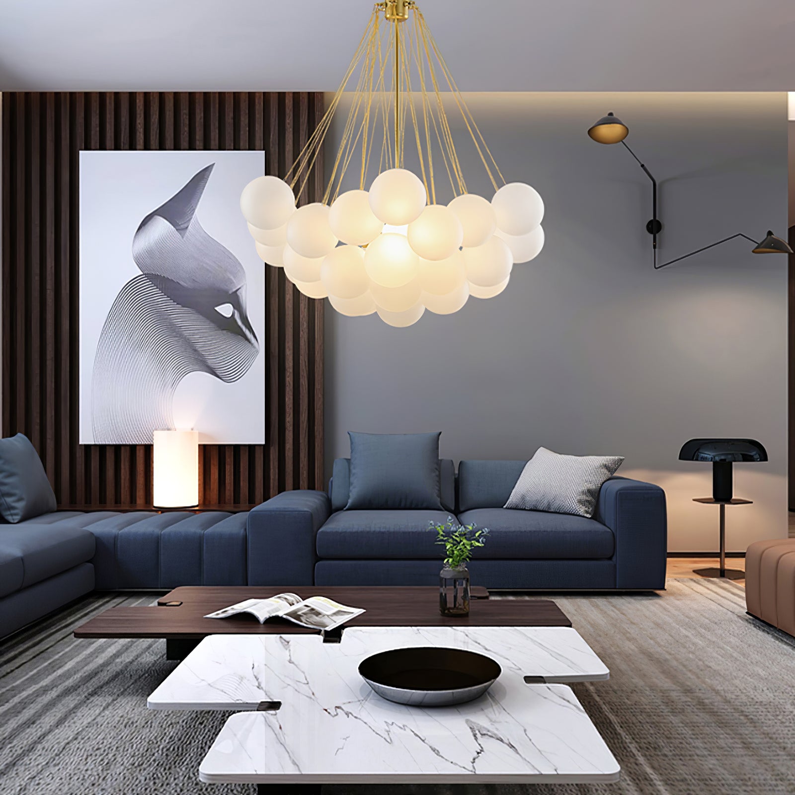 Elegant Cloud Chandelier Lighting Fixture - Modern Ceiling Light for Living Room, Bedroom & Dining Room Decor