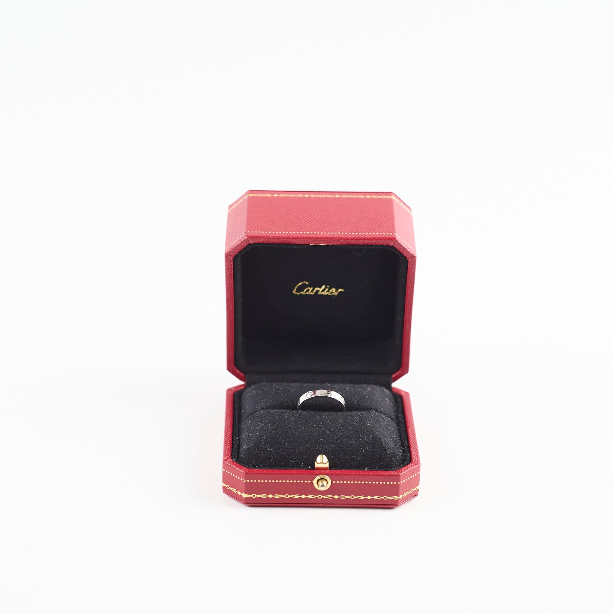Cartier Love Wedding Band Ring - 18K White Gold Size 53 (US 6.25) for Women & Men - Luxury Engagement & Anniversary Jewelry Gift for Couples
