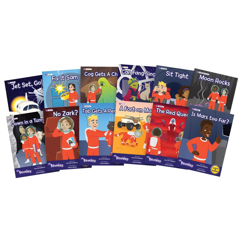 Beanstalk Books: The Beanies Hi Lo Diversity Decodables 12 Book Set - Phase 3 Phonics Readers for Struggling Readers & ESL Students | Perfect for Classroom Learning & Home Reading Practice