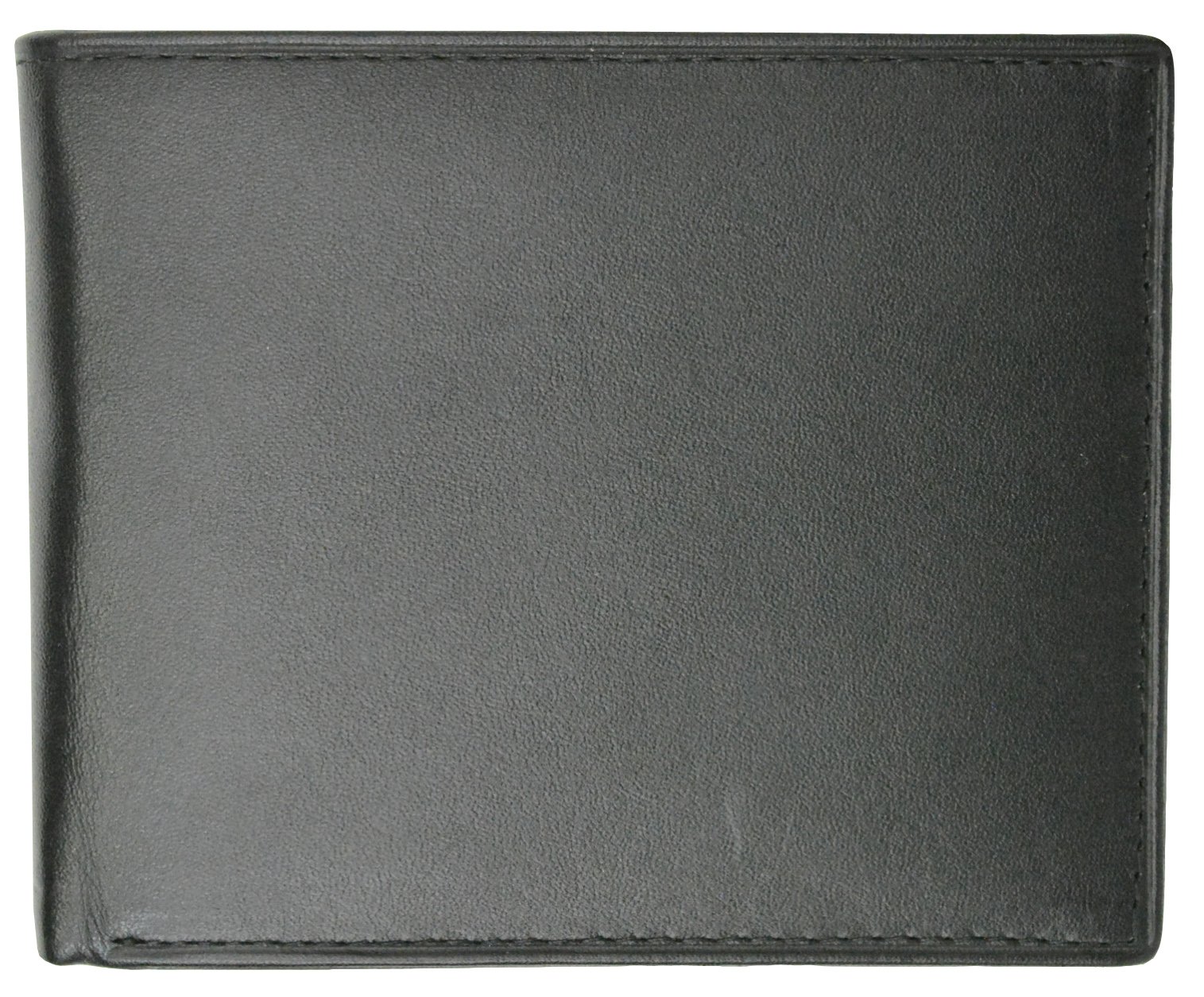 Men's Genuine Leather Bifold Wallet with Middle Flaps & Double ID Window - Slim RFID Blocking Design for Everyday Carry, Travel & Business Use