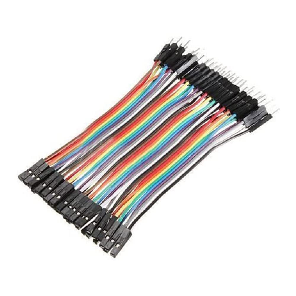 40pcs 20cm Breadboard Jumper Wires Female to Male - Premium Flexible Dupont Wires for Arduino, Raspberry Pi, Electronics Prototyping & DIY Projects