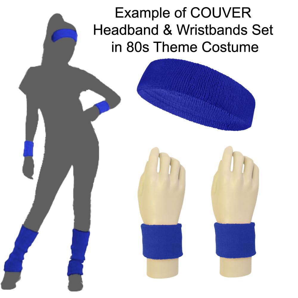 Breathable Solid Color Sweatband Set for Men & Women - Perfect for Running, Tennis, Basketball & Workout - Non-Slip Fitness Headbands & Wristbands