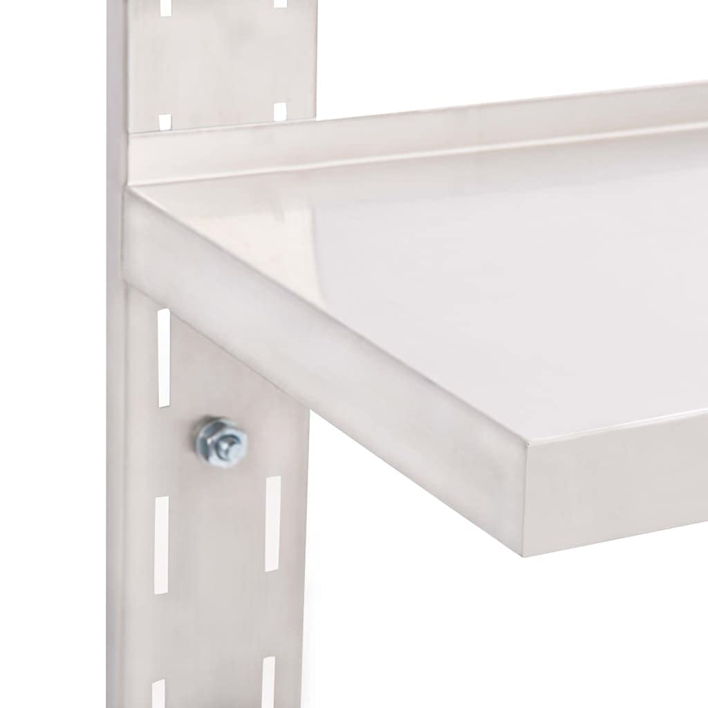 Stainless Steel 2-Tier Floating Wall Shelf (47.2