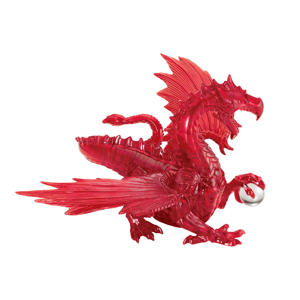 BePuzzled Red Dragon 3D Crystal Puzzle - 56 Piece Brain Teaser for Adults & Teens | Fun STEM Educational Toy | Perfect for Gifts, Party Games & Stress Relief