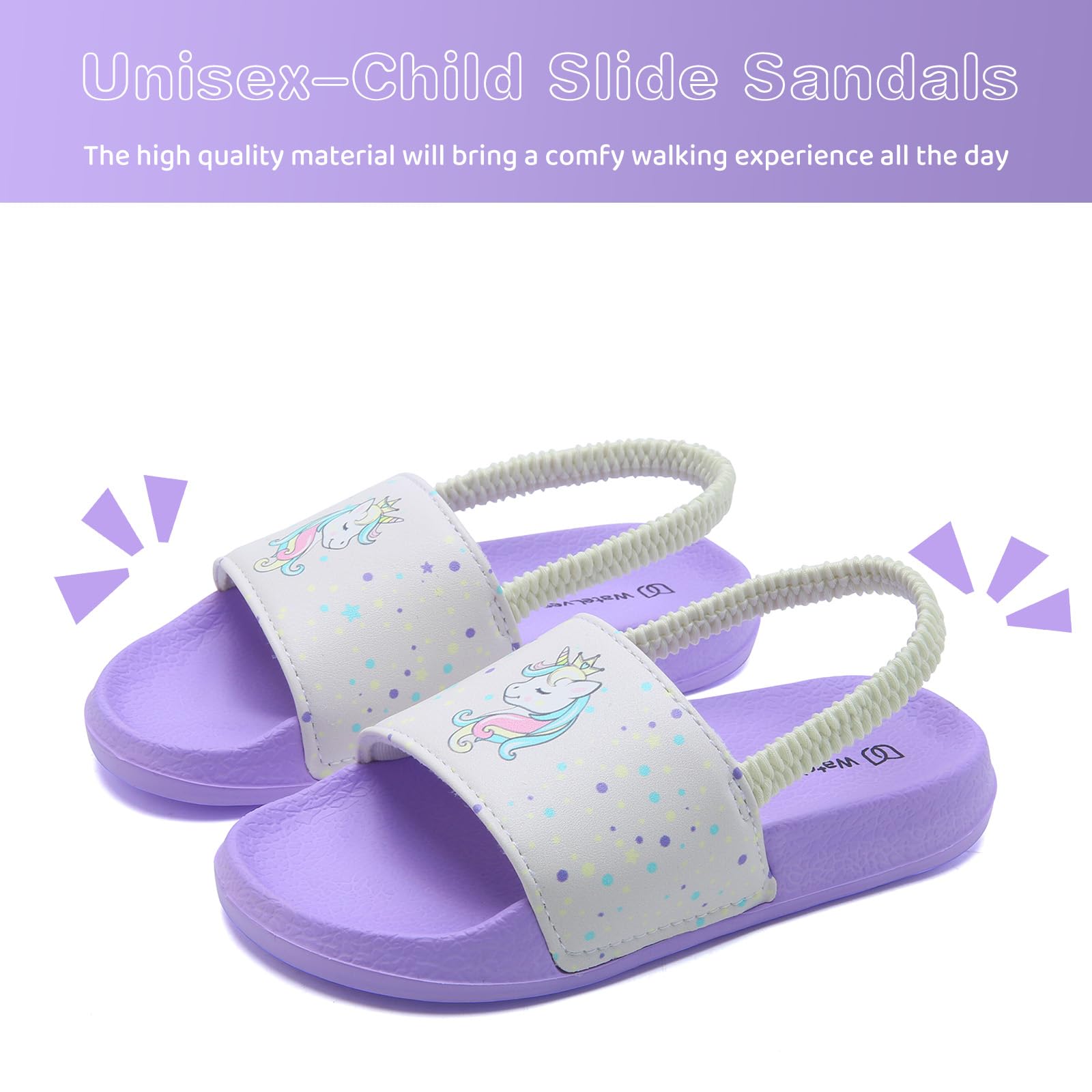 Waterproof Toddler Slides Sandals for Boys & Girls - Non-Slip Swim & Beach Water Shoes, Breathable Casual Slippers - Perfect for Pool, Beach, Park & Summer Outdoor Activities