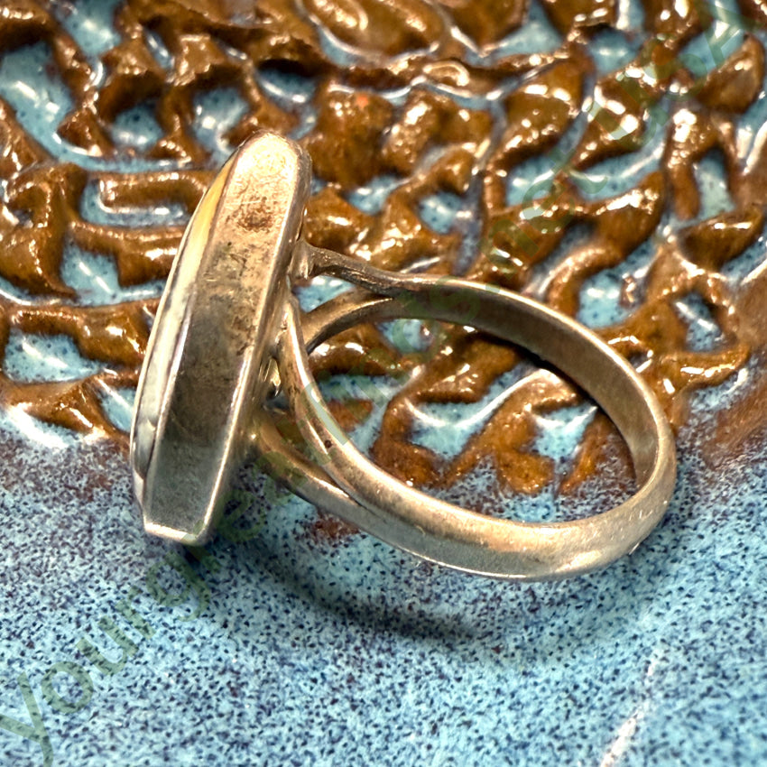 Sterling Silver Shell Inlay Ring Size 6 - Handmade Ocean Inspired Jewelry for Women, Perfect for Beach Weddings, Vacation & Boho Fashion