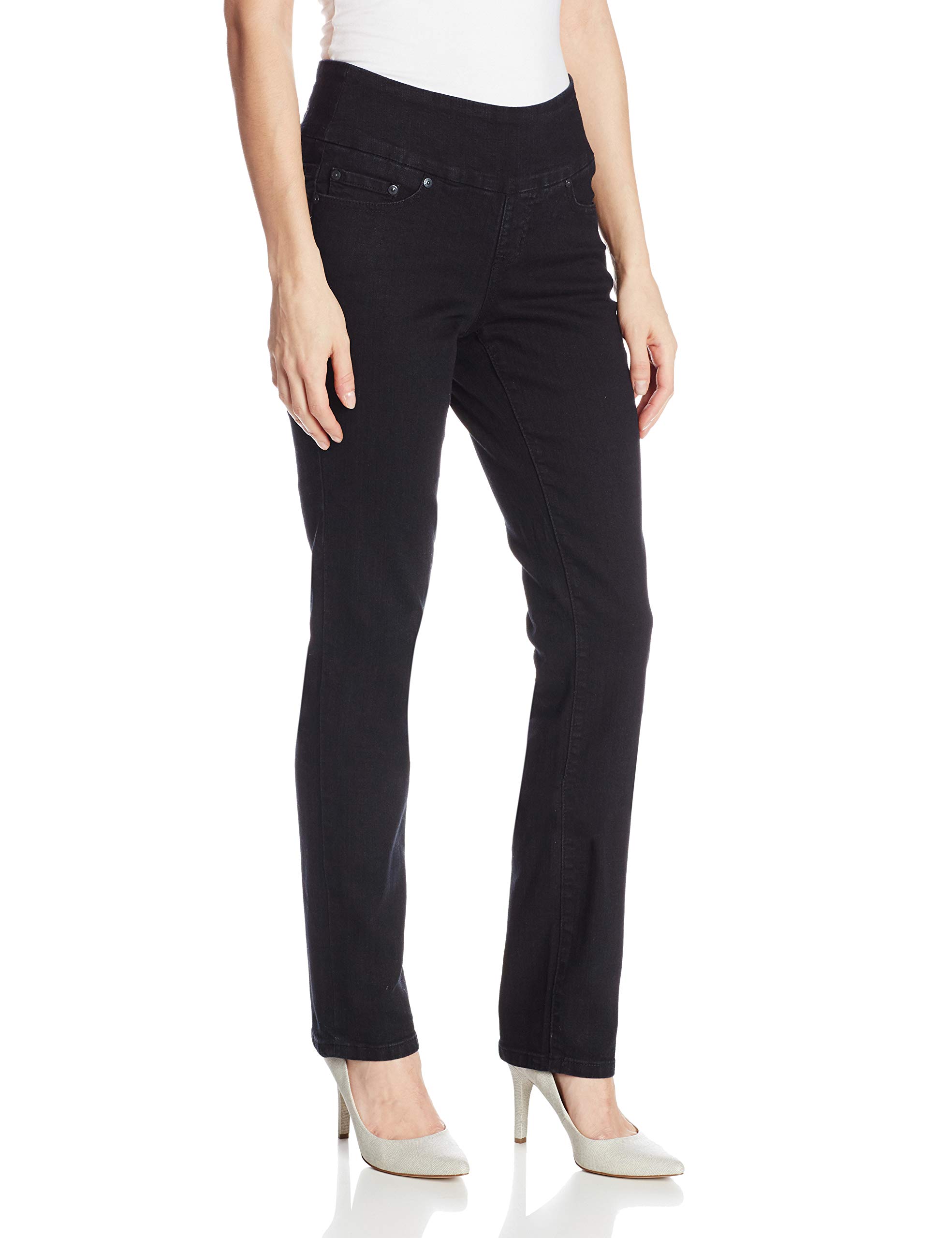 Jag Jeans Women's Peri Mid Rise Straight Leg Pull-On Stretch Jeans - Comfortable Casual Pants for Work, Travel & Everyday Wear