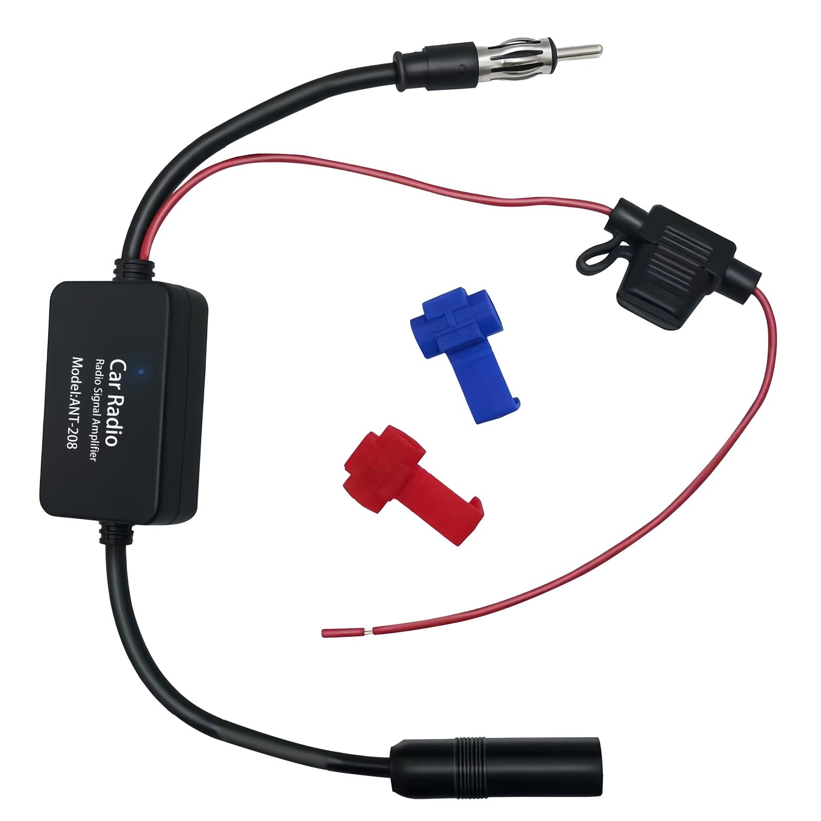 12V Car Radio Antenna Amplifier - FM Signal Booster for Car Audio Stereo System | Improve Reception for Road Trips & Commuting