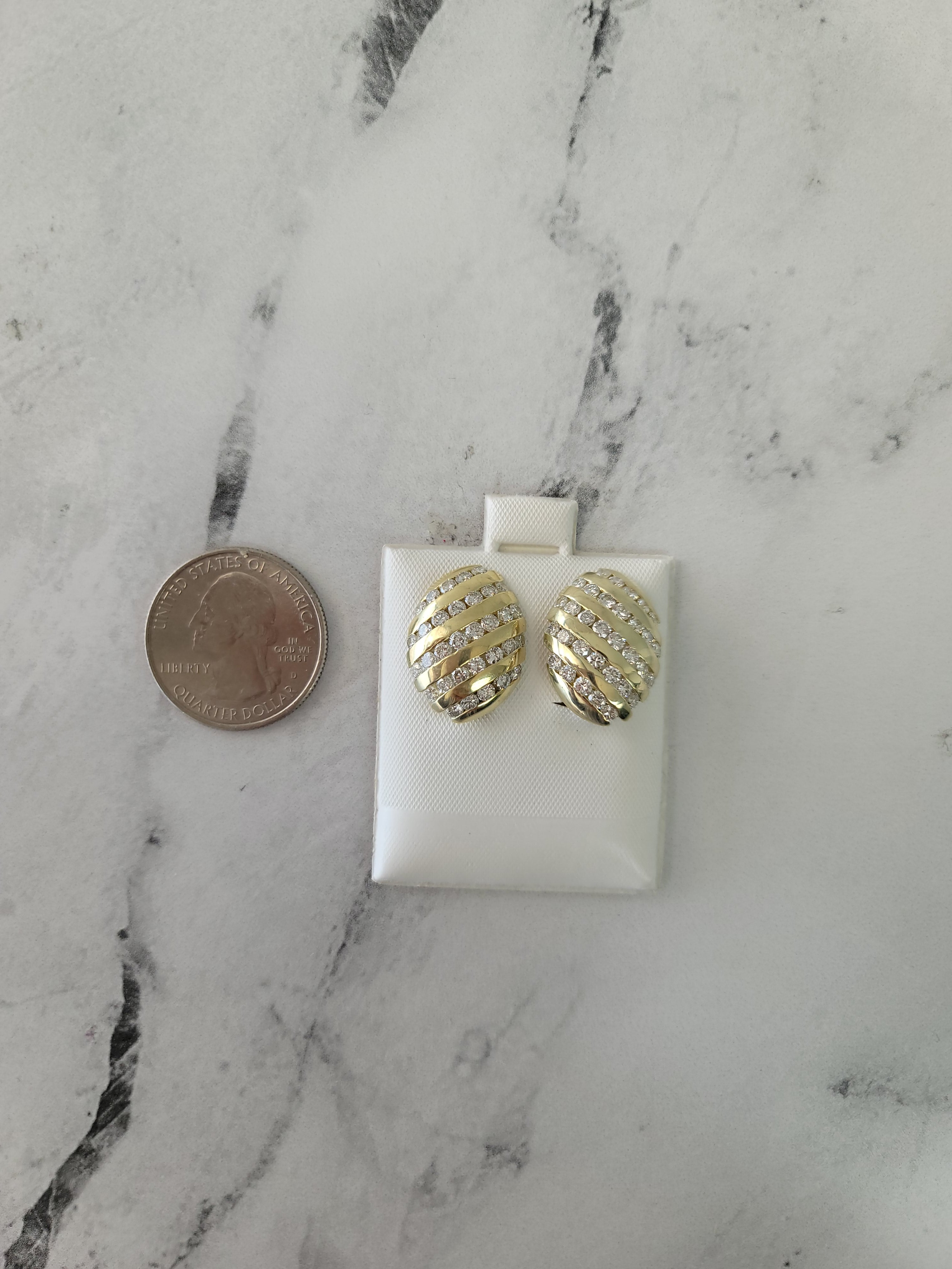 Elegant Oval Diamond Clip-On Earrings for Women – Perfect for Weddings, Parties & Special Occasions
