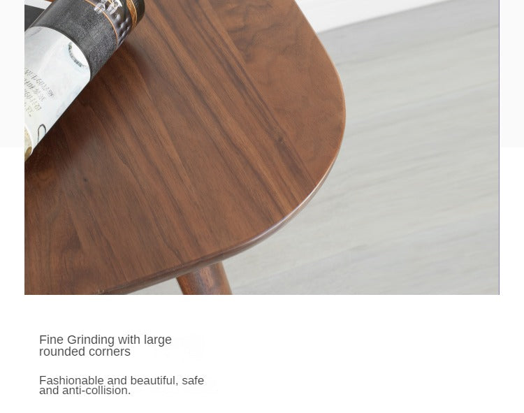 Solid Black Walnut Wood Side Table - Square End Table for Living Room, Bedroom & Office - Rustic Modern Home Decor Furniture