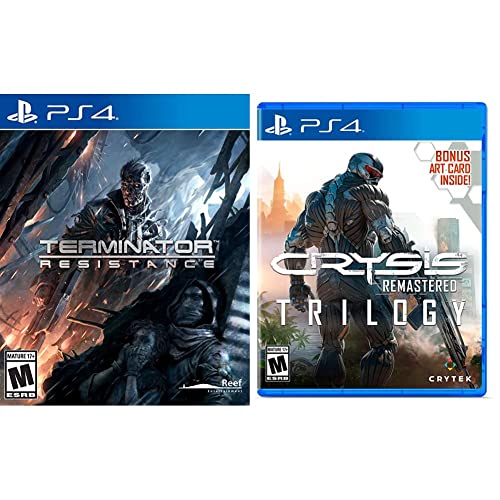 Terminator: Resistance & Crysis Remastered Trilogy - PS4 Bundle | Action-Packed FPS Games for PlayStation 4 | Perfect for Sci-Fi Fans and Gaming Enthusiasts