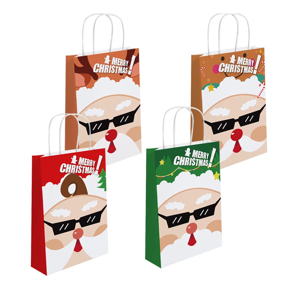16-Piece Christmas Gift Bags Set - Holiday Party Favor Bags for Xmas, Birthday & Candy Treats | Perfect for Kids Parties, Classroom Gifts & Festive Celebrations