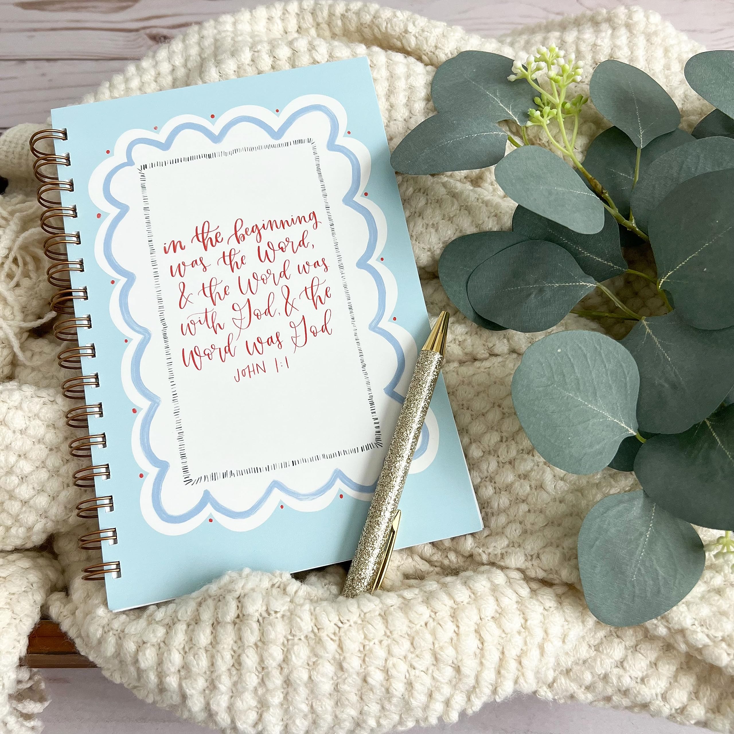 Christian Notebook for Bible Study & Prayer Journal - Spiral Bound Faith Journal with Soft Cover - Perfect for Bible Study, Prayer Notes & Daily Devotionals