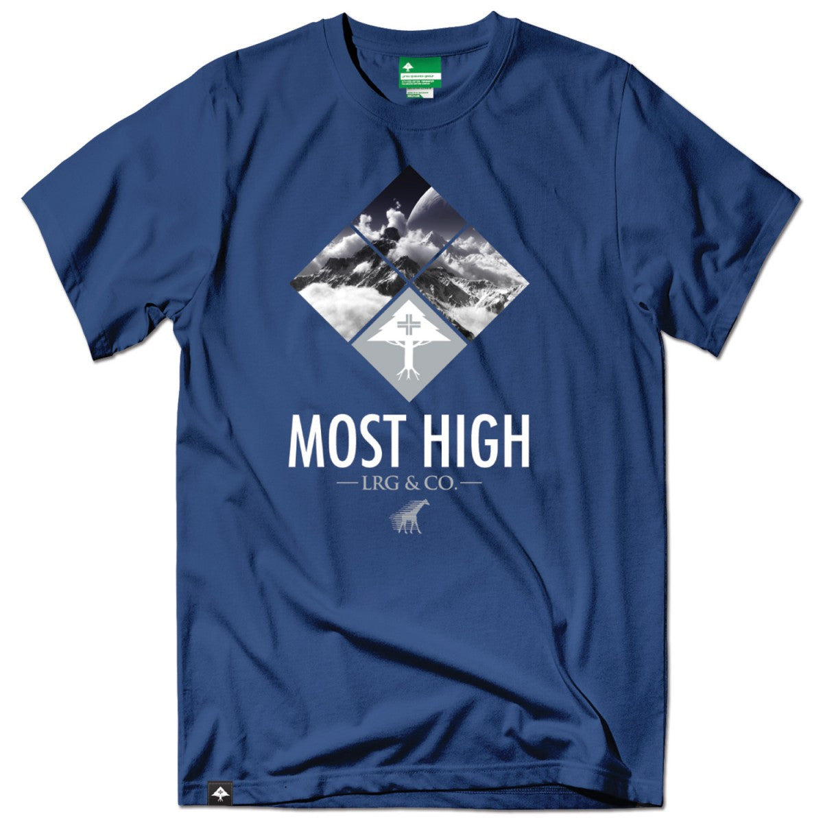 LRG Most High Tee T-Shirt for Men - Gibson Blue Cotton Streetwear - Perfect for Casual Wear, Street Style & Everyday Outfits