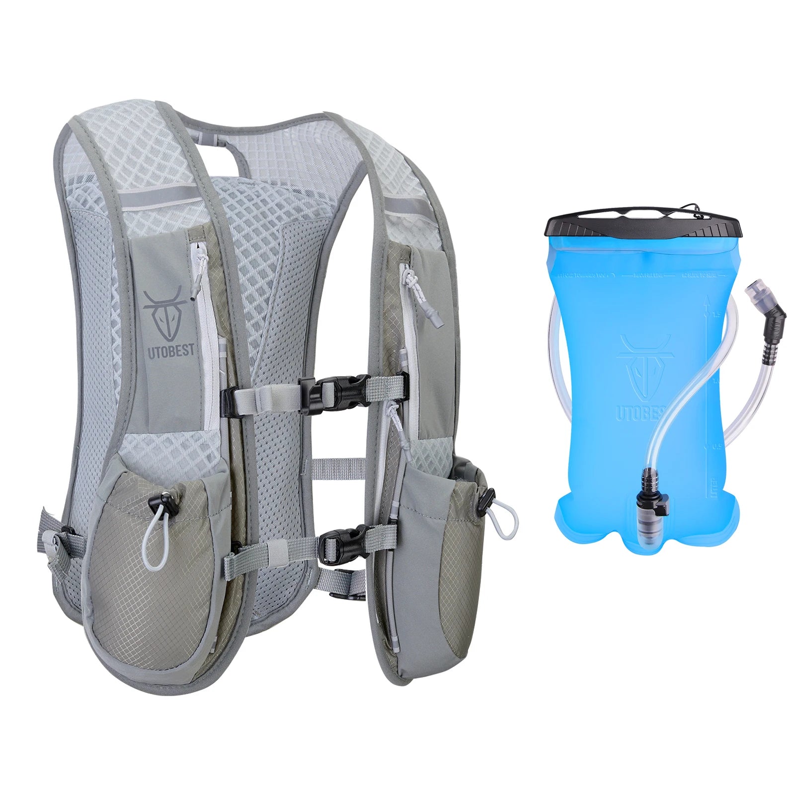 UTOBEST 5L Ultra Lightweight Hydration Vest Pack - Trail Running Backpack with 1.5L Water Bladder for Marathon, Hiking, Cycling & Outdoor Adventures | Perfect for Runners, Bikers & Hikers