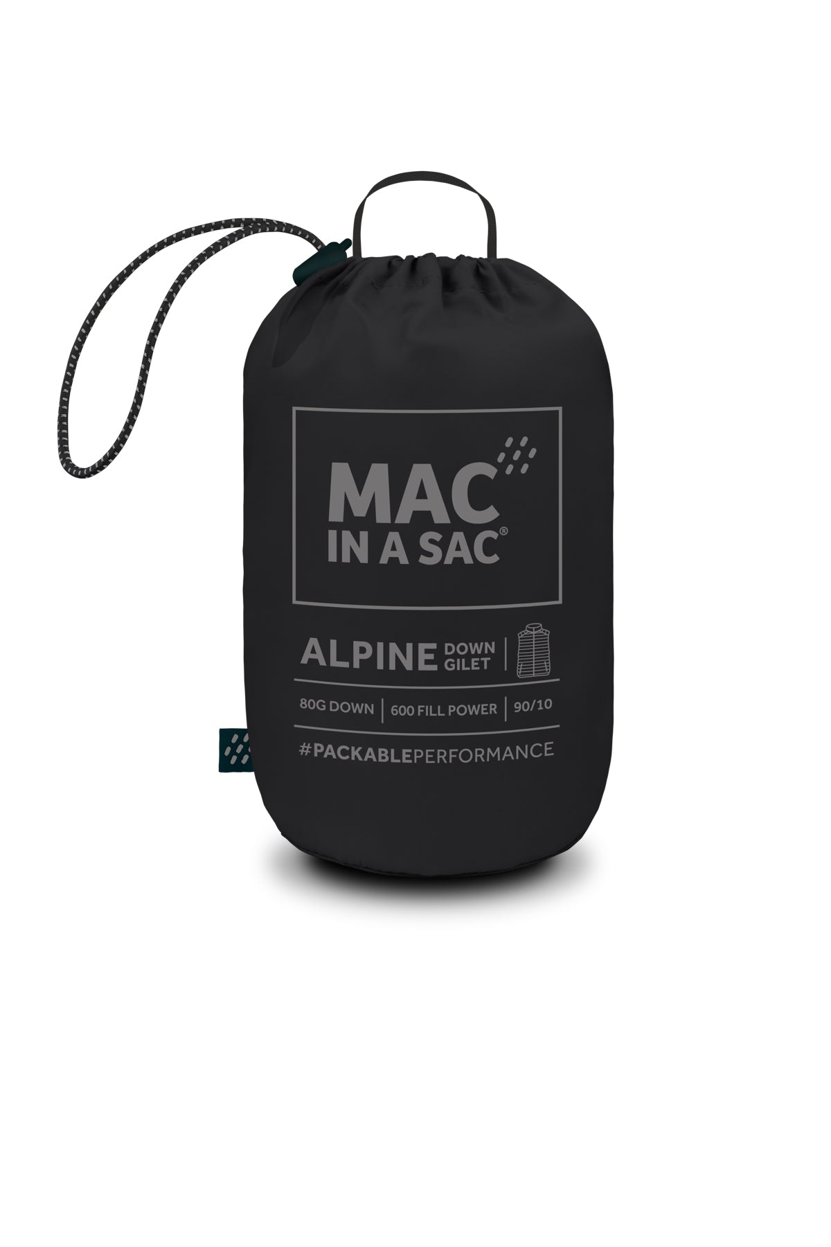 Mac In A Sac Alpine Down Gilet for Women - Lightweight Insulated Puffer Vest, Jet Black - Perfect for Hiking, Skiing & Winter Outdoor Activities