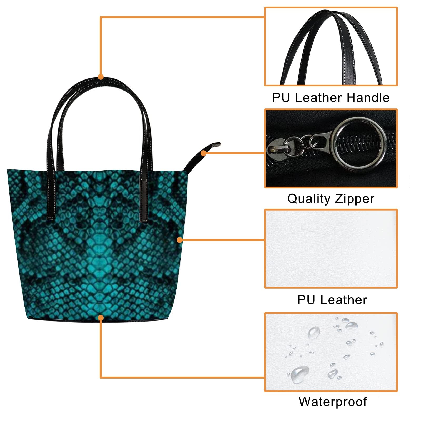 Premium Leather Tote Bag for Women - Stylish Crossbody Handbag & Work Tote - Perfect for Office, Travel, Shopping & Daily Use