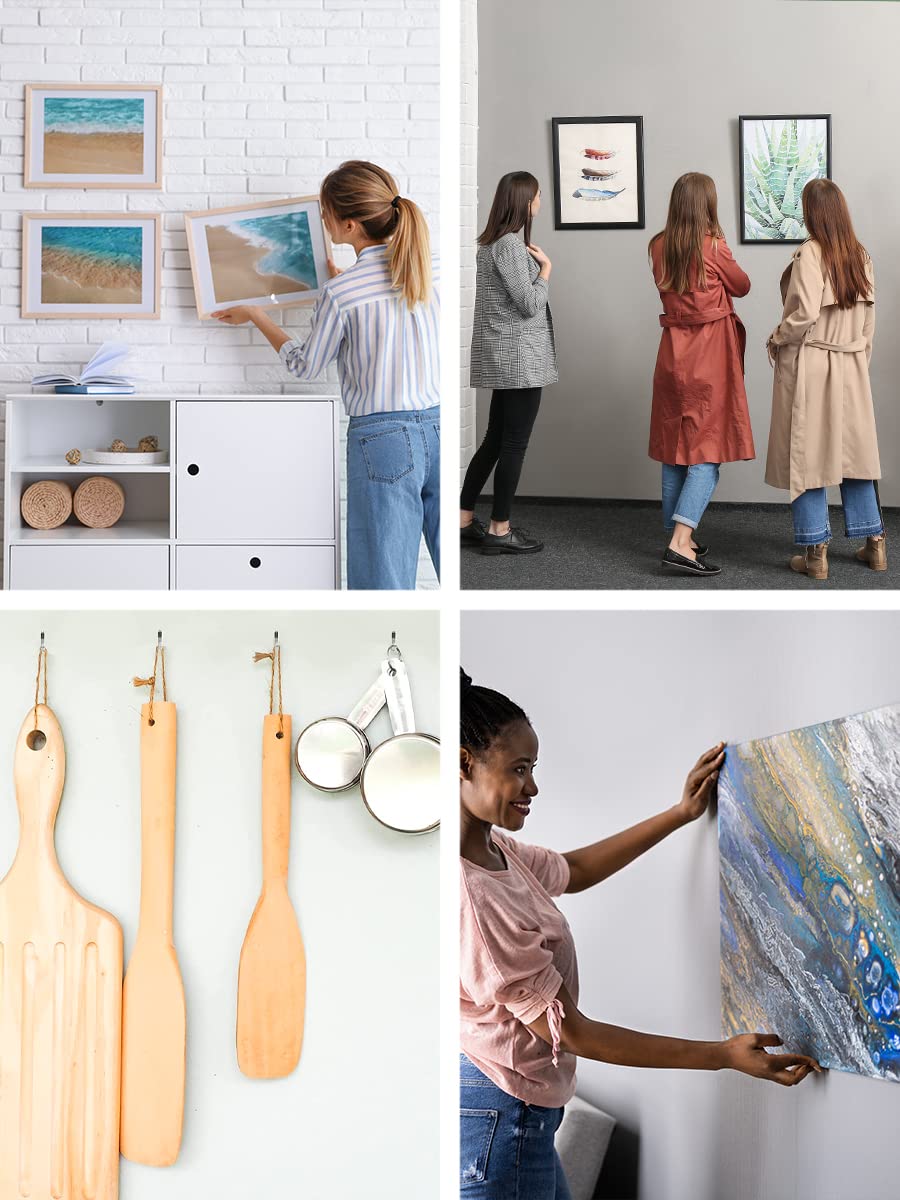 Sawtooth Picture Hangers Kit - 100 Sets Small Silver Hooks with Screws for Hanging Canvas Paintings, Wood Frames & Wall Art | Durable Picture Hanging Hardware by Mandala Crafts | Perfect for Home Decor, Gallery Displays & Office Wall Organization