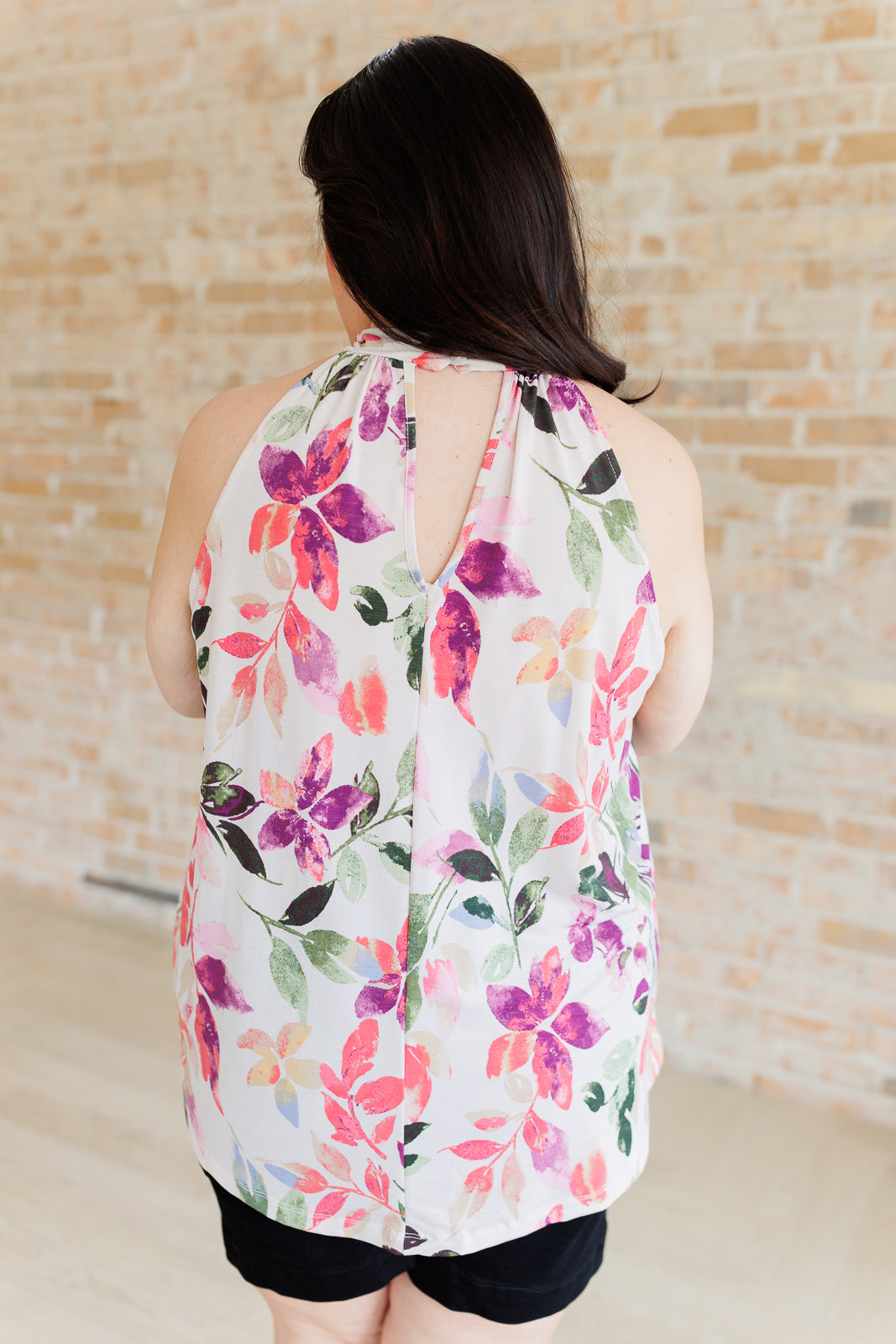 Floral Halter Blouse for Women - Elegant Summer Tops with V-Neck & Flowy Sleeves | Perfect for Beach Vacations, Date Nights & Boho Outfits