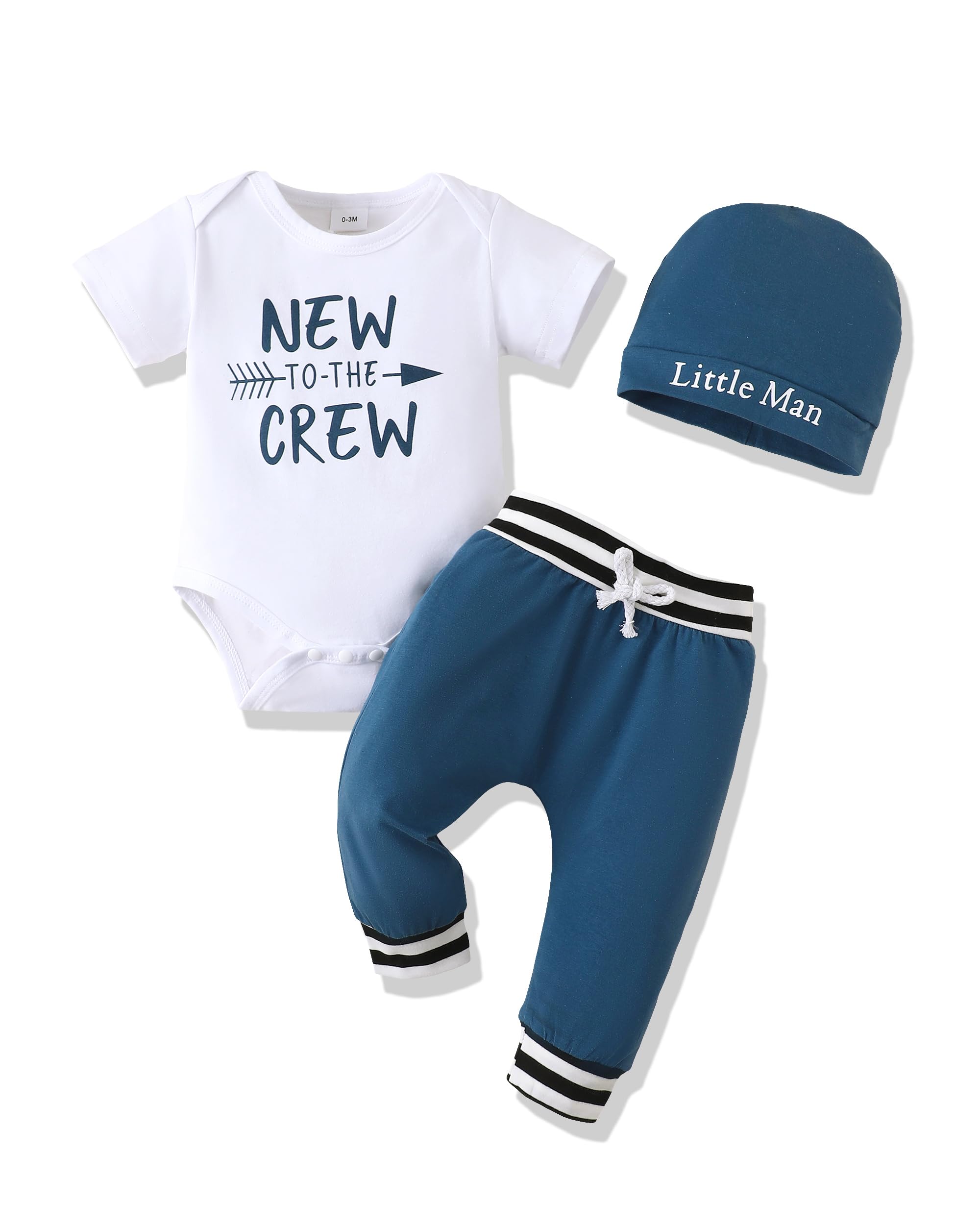 Renotemy Newborn Baby Boy Clothes Set - Soft Cotton Long Pants Outfits for Toddlers | Perfect for Family Photos, Daily Wear & Special Occasions