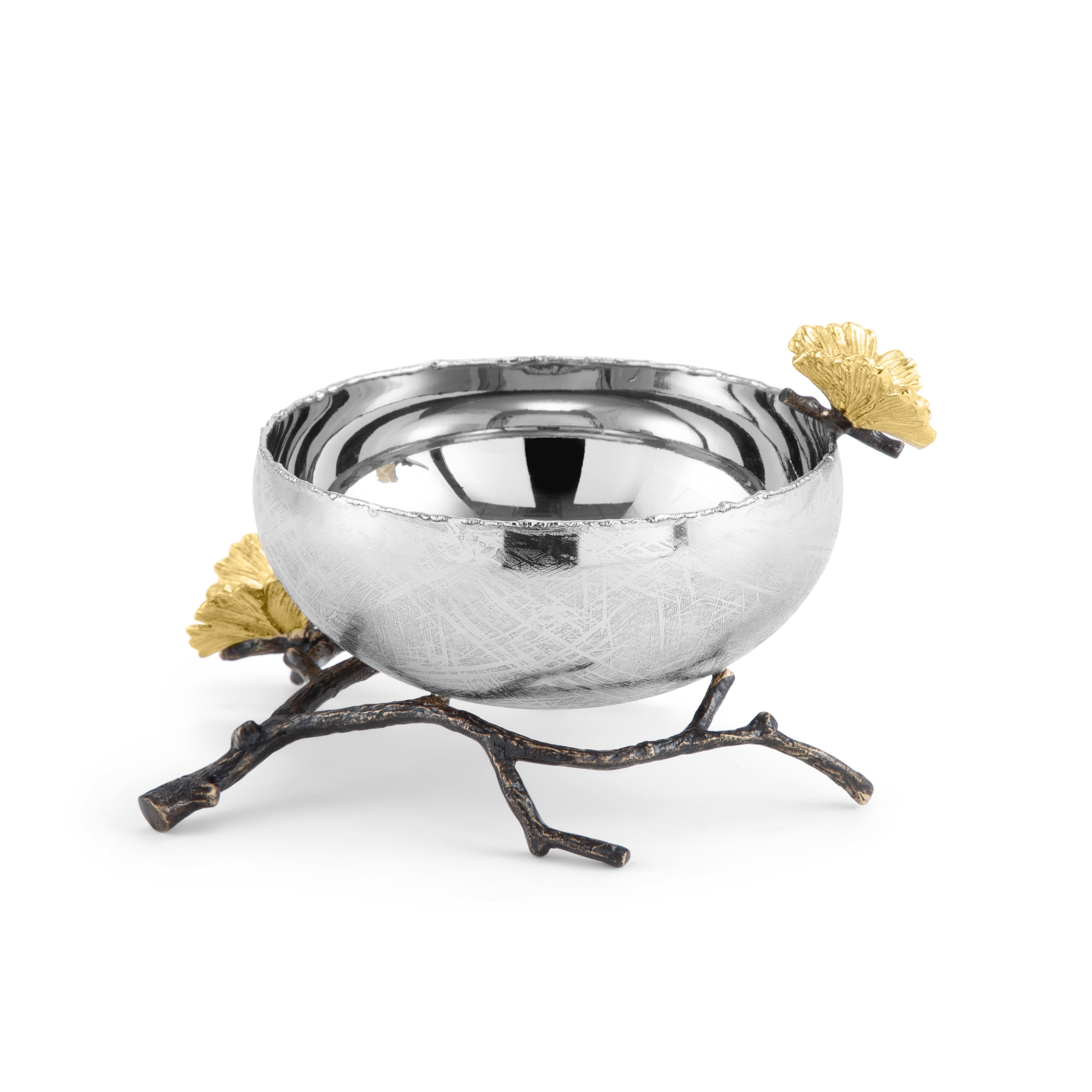 Butterfly Ginkgo Small Bowl - Handmade Ceramic Rice Bowl for Soup, Salad, Dessert - Perfect for Home Dining, Party Serving & Gift Giving