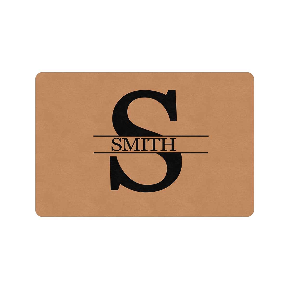 Custom Personalized Doormat with Family Name - 23.6 x 15.7 Inch Non-Slip Welcome Mat for Home & Office Entrance - Perfect for Front Door Decor, Housewarming Gift & Holiday Decorations