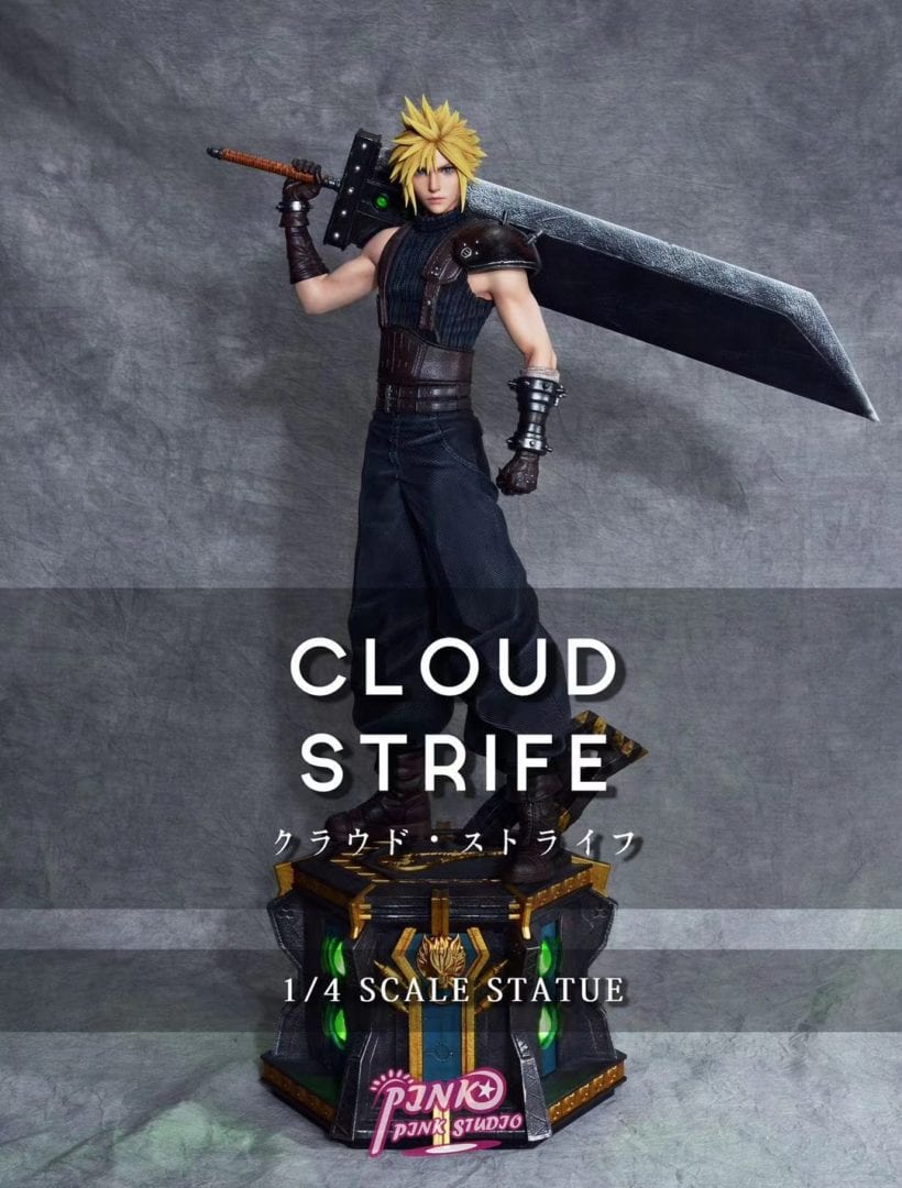 Pink Pink Studio Cloud Strife Cosplay Costume - Final Fantasy VII Advent Children Outfit for Halloween, Anime Conventions & Cosplay Events