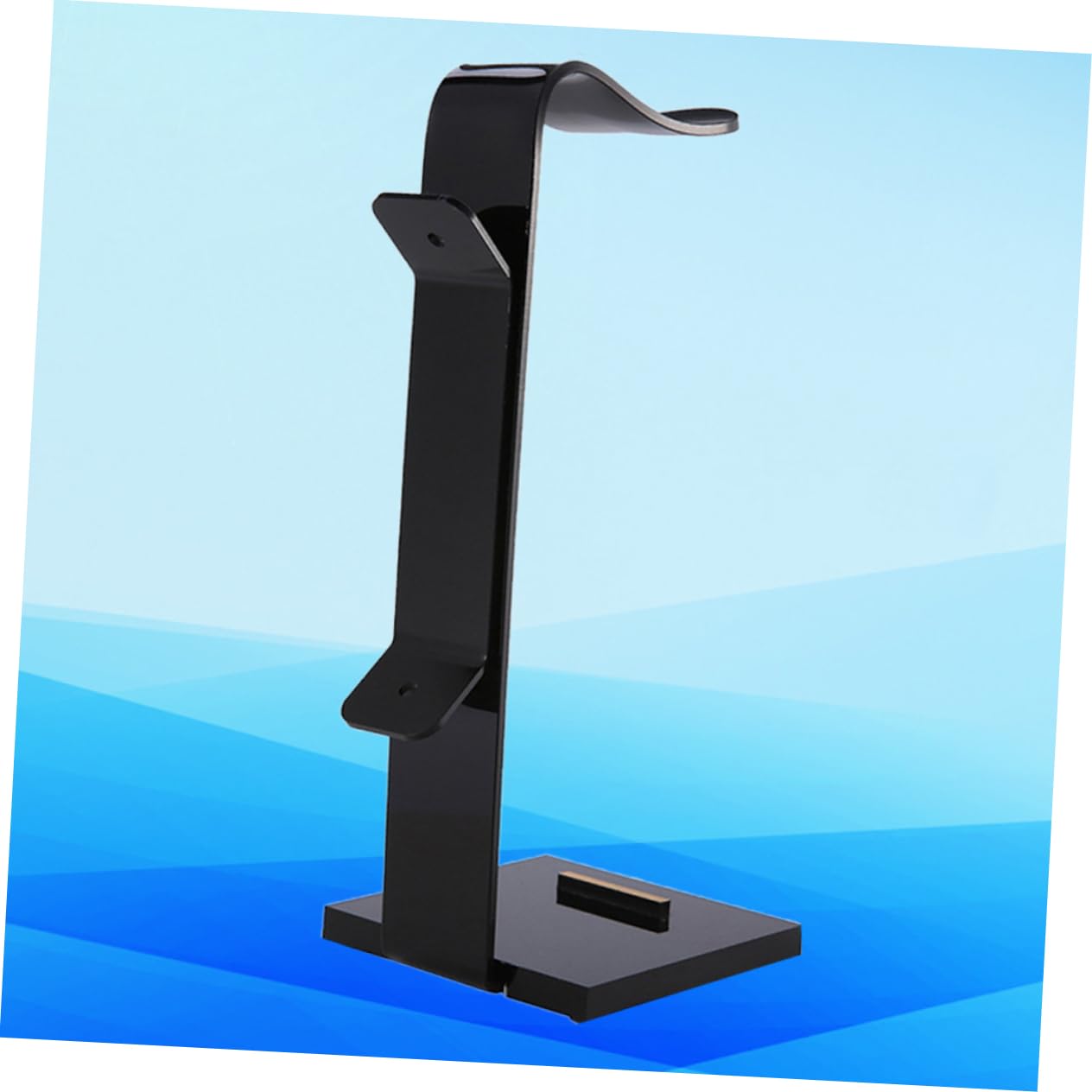 Healeved Acrylic Headphone Stand - Modern Headphones Holder for Desk, Gaming & Office Use - Durable Headphone Accessories for Sony, Bose, Beats & AirPods (Space Saving Design for Home & Studio Setup)