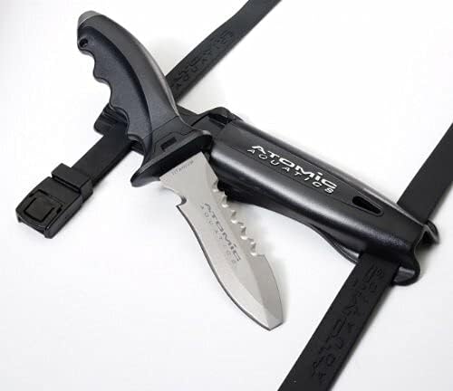 Atomic Aquatics Ti6 Titanium Scuba Diving Knife - Professional Underwater Dive Tool for Spearfishing, Snorkeling & Marine Exploration