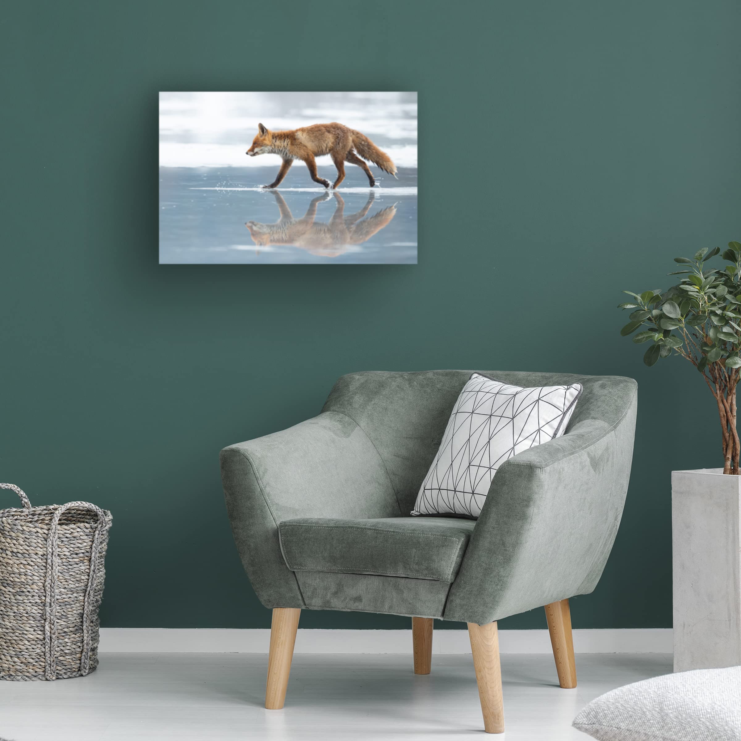 Trademark Fine Art 'Red Fox 2' Canvas Wall Art Print by Milan Zygmunt - Stunning Wildlife Home Decor for Living Room, Bedroom & Office