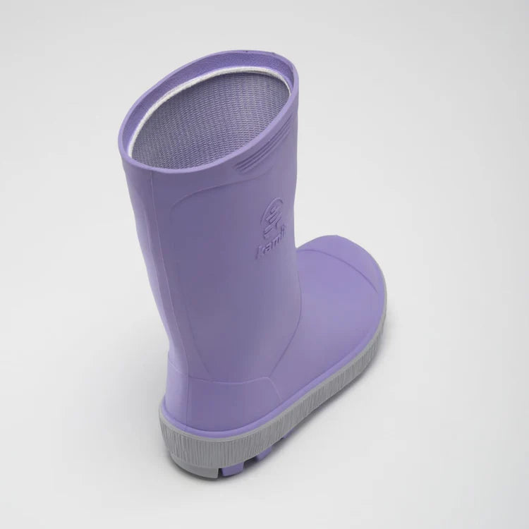 Kamik Lilac Riptide Kids Waterproof Rain Boots for Boys & Girls - Perfect for Puddle Jumping, Outdoor Play & Wet Weather Adventures