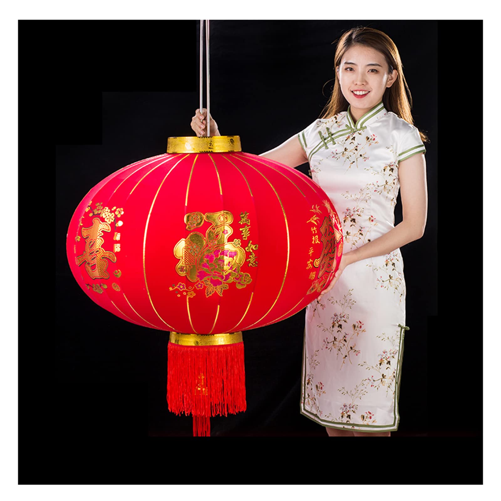Red Lantern String Lights - 80cm Chinese New Year Decorations for Home, Garden & Outdoor Holiday Party | Festive Lunar New Year Lighting for Family Gatherings & Backyard Celebrations