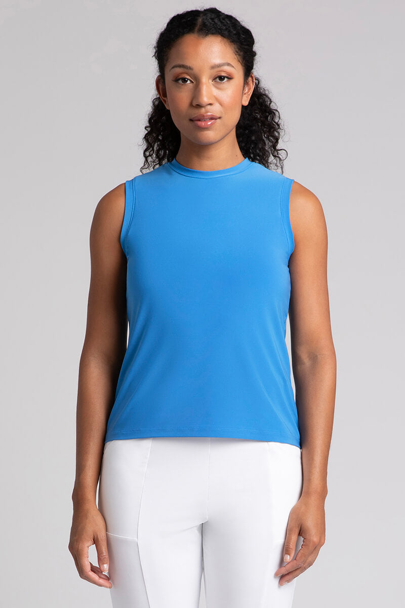 Men's Slim Fit Crew Neck Tank Top - Breathable Quick-Dry Activewear for Gym, Running & Summer Outfits | Marine Blue