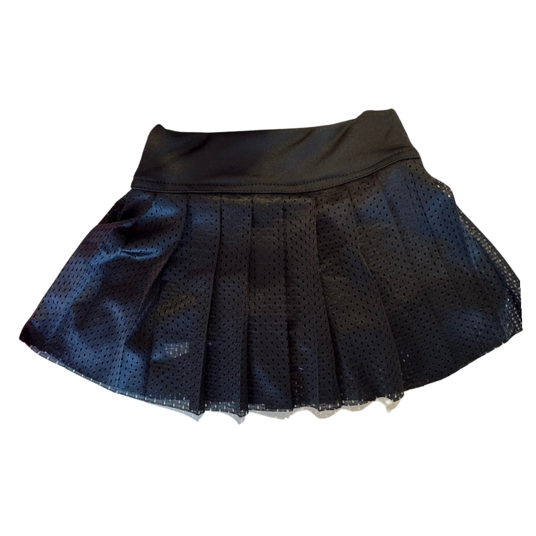 Zoe Lavender Black Mesh Skirt with Shorts - Floral Print High Waist Skort for Women | Perfect for Summer Outfits, Casual Wear, and Outdoor Activities