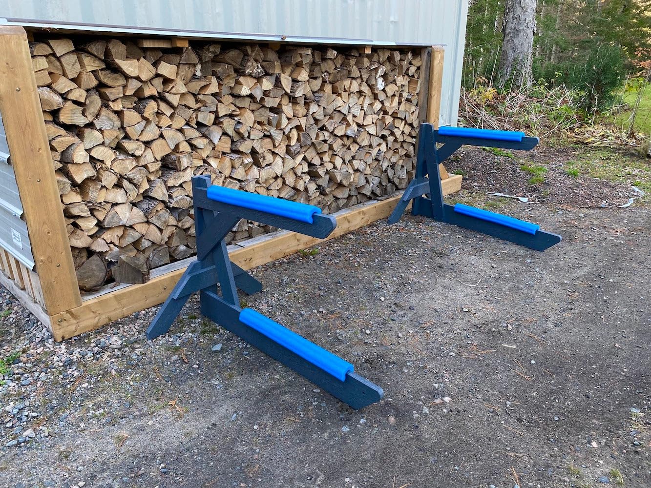 Freestanding Poly Kayak Storage Rack - Heavy Duty Canoe & SUP Stand for Garage, Outdoor, or Shed - Perfect for Kayak, Paddle Board & Canoe Organization