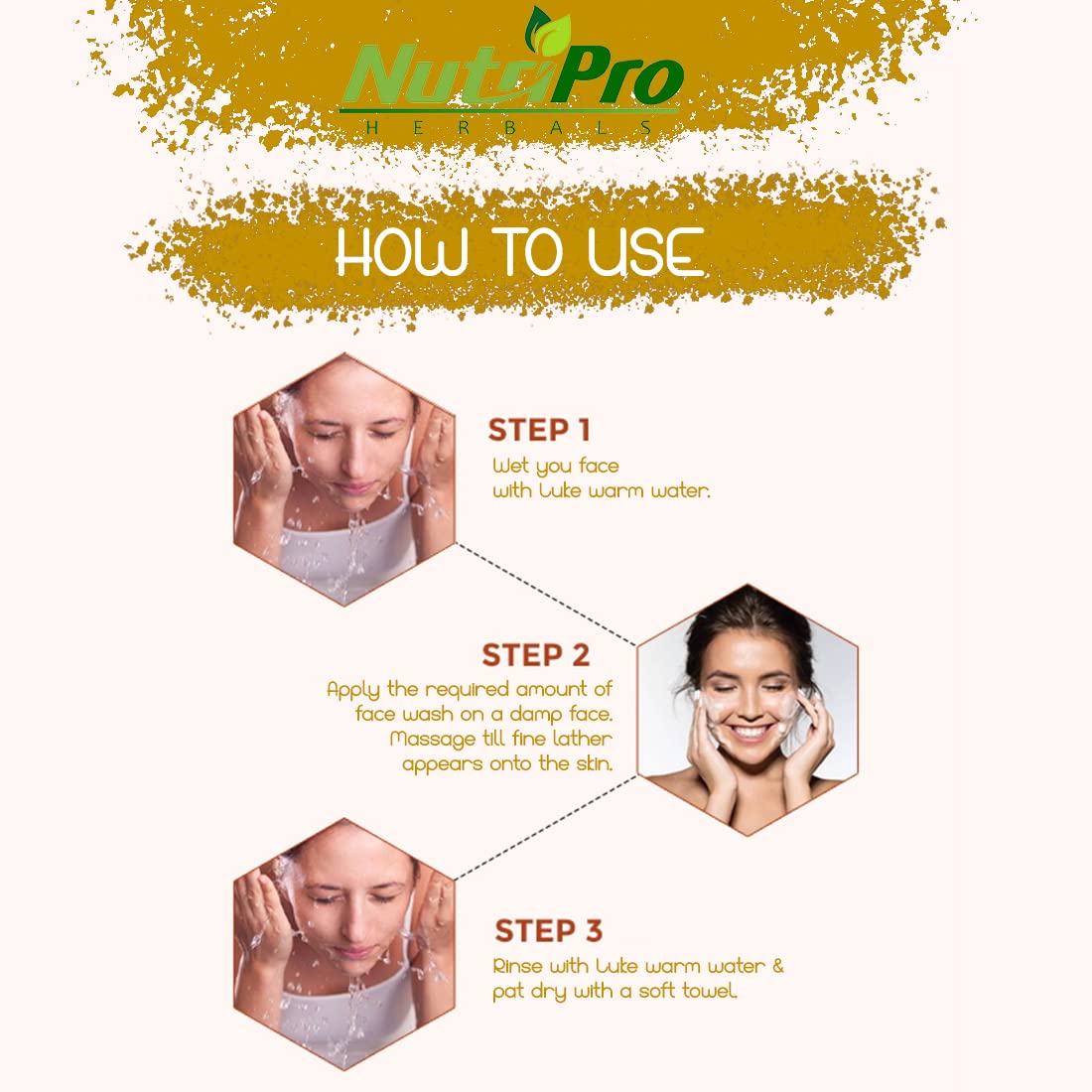 NutriPro Ubtan Turmeric Face Wash - Natural Glow & Tan Removal Cleanser | Silicone & Paraben Free 240ml (2 Pack) | Brightening Skincare for Daily Use & Post-Sun Care