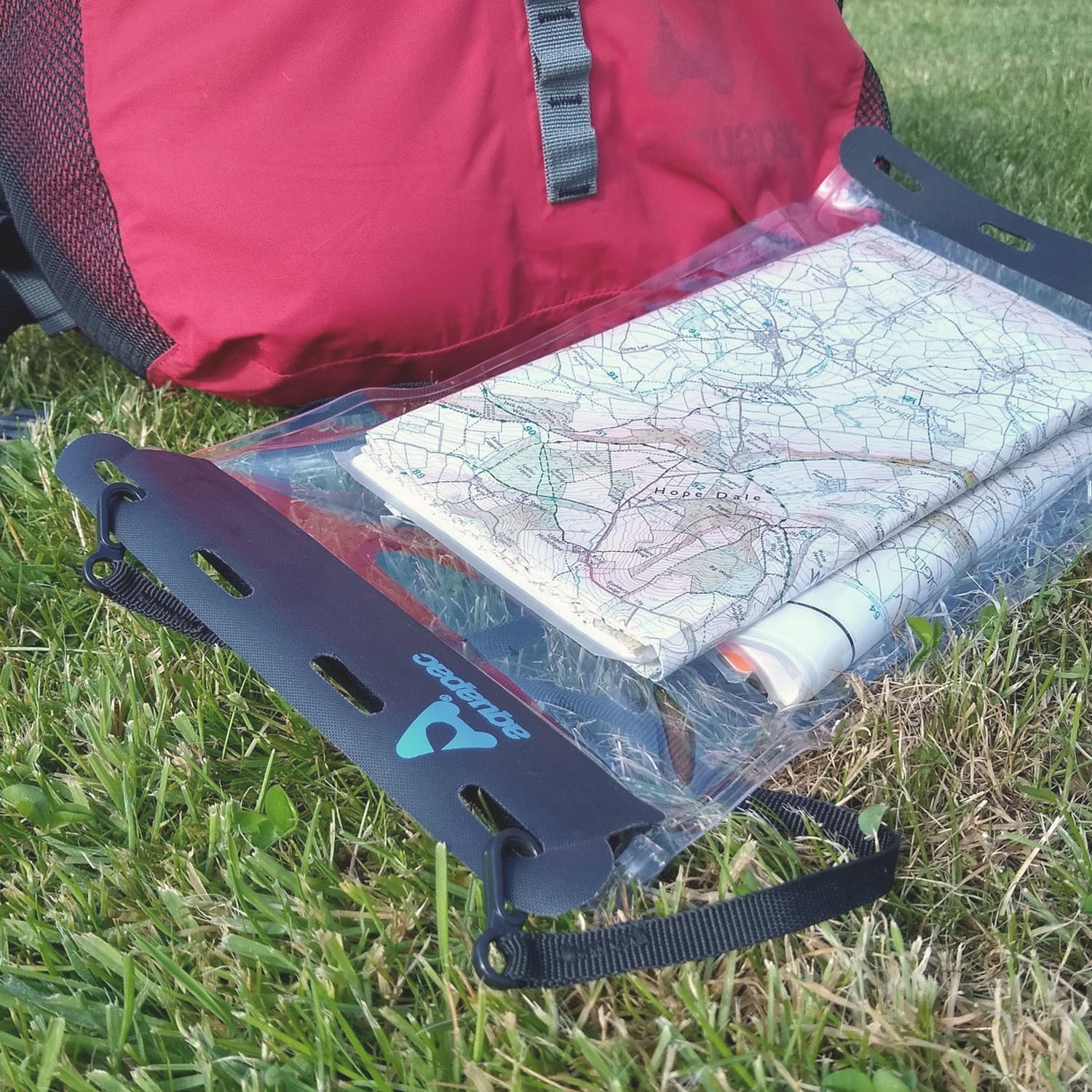 AquaPac Waterproof Map Case Large - Waterproof, Durable, and Lightweight for Hiking, Kayaking, and Outdoor Adventures