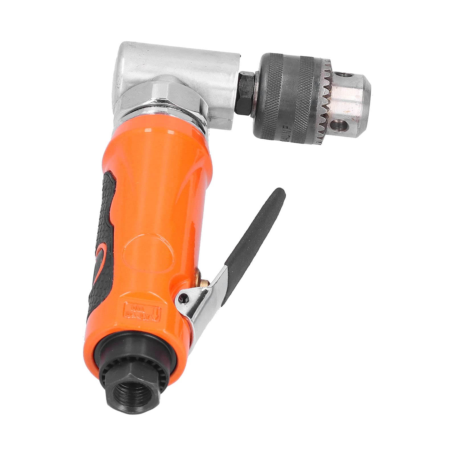 1/4 Inch Pneumatic Air Drill - 1500 RPM Right Angle Air Hammer with 90° 6mm Elbow Head, Wrench & Nozzle | Easy Install Handheld Power Tool for Metalworking, Wood Drilling & Automotive Repair (US Stock)